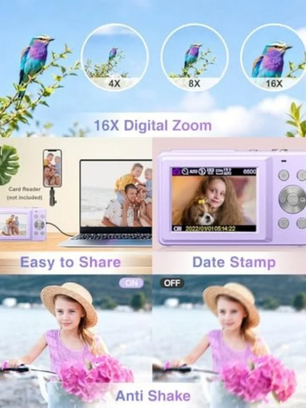 FHD 1080P Digital Camera for Kids & Teens | Easy Point & Shoot Starter Camera